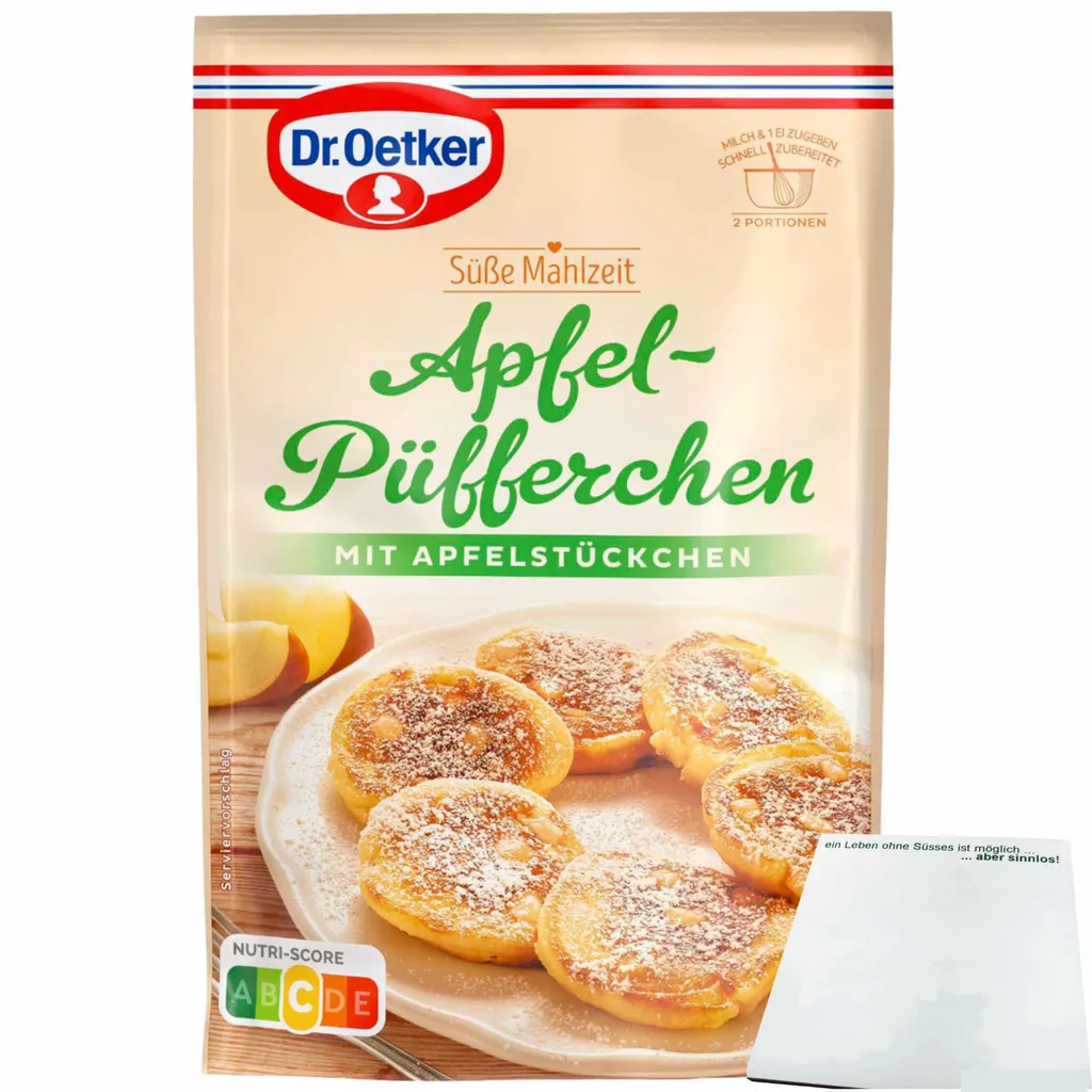 Dr. Oetker Sweet Meal Apple Puffs with Apple Pieces (1x152g Pack) + usy Block