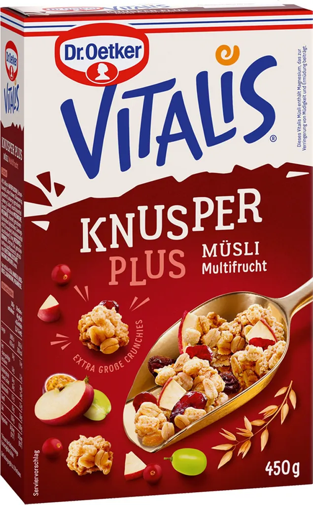 Dr.Oetker Vitalis Knusper + Multi Frucht 450g