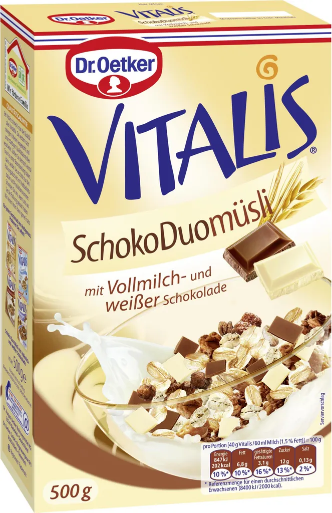 Dr.Oetker Vitalis Schoko-Duo Müsli 500,0 g