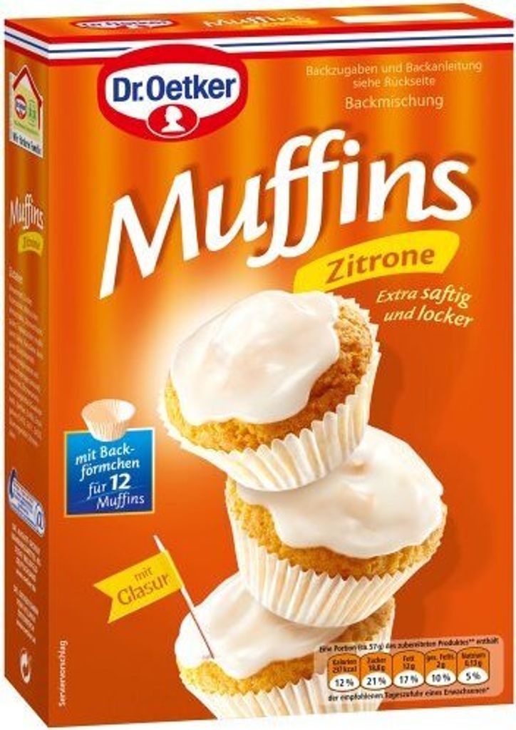 Dr.Oetker Lemon Muffins New recipe extra moist and fluffy 415g 4-pack