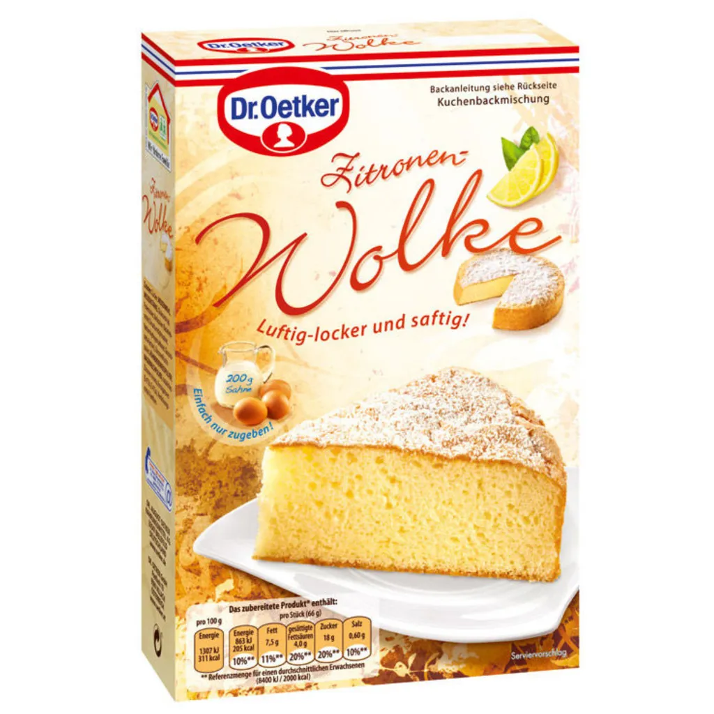 Dr. Oetker Lemon Cloud Cake Mix for a Sponge Cake 430g
