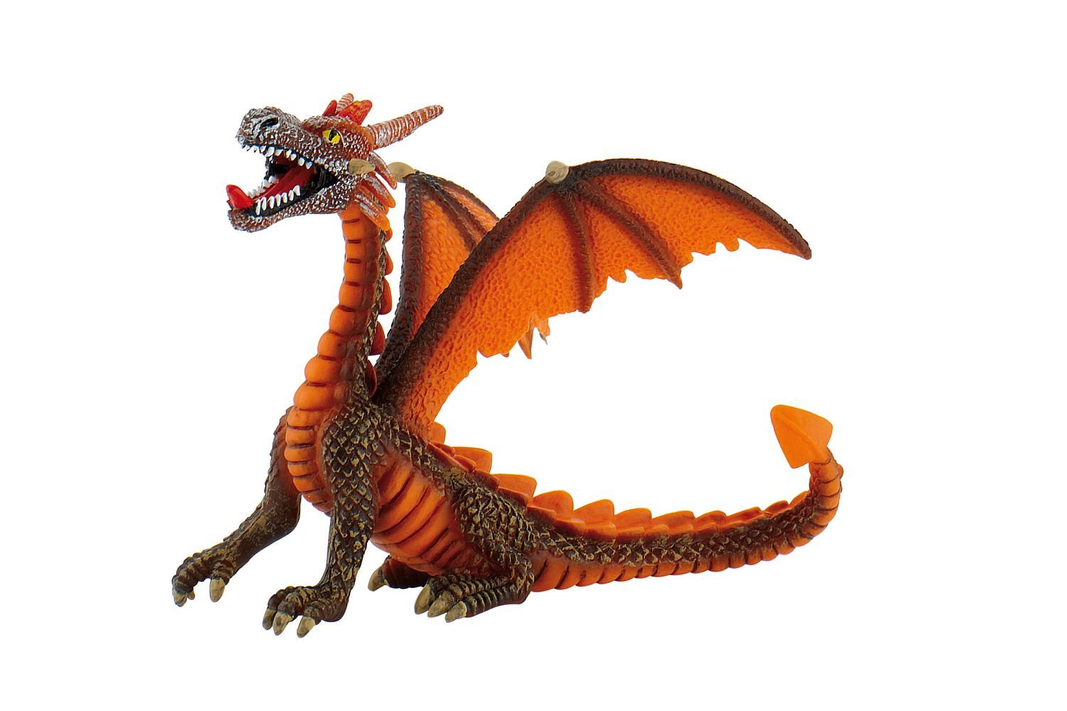 Bullyland Dragon Sitting Orange Figurine