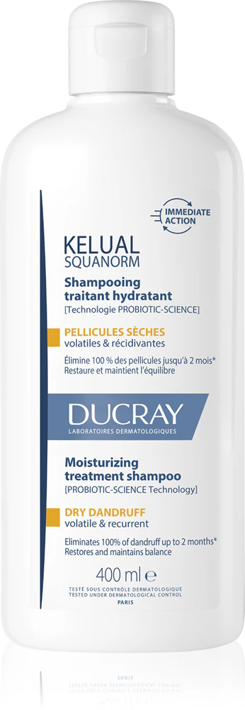 Ducray Kelual Squanorm intensively hydrating shampoo against dry dandruff