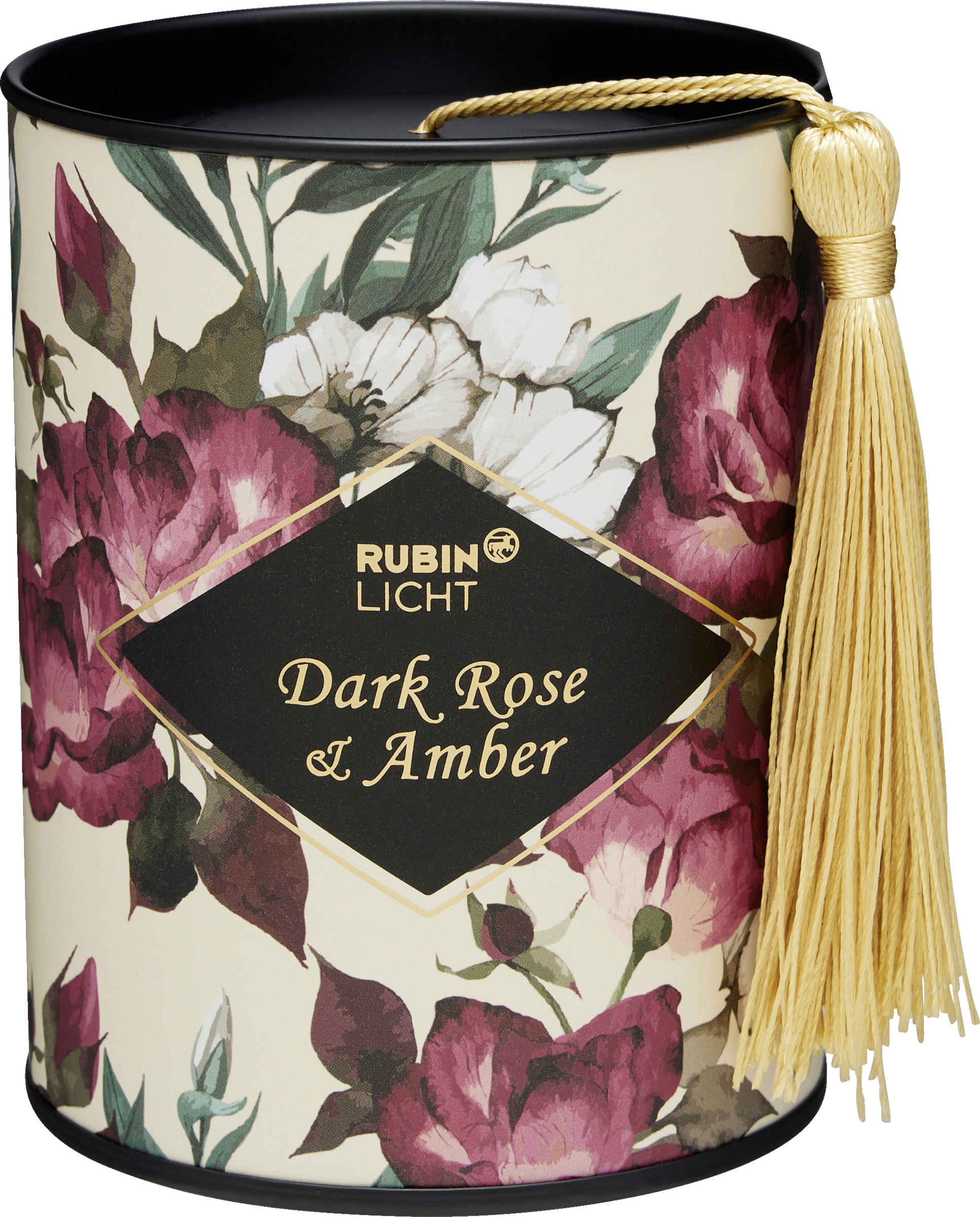 RUBIN LICHT Fragrance Jar With Tassel Dark Rose & Amber