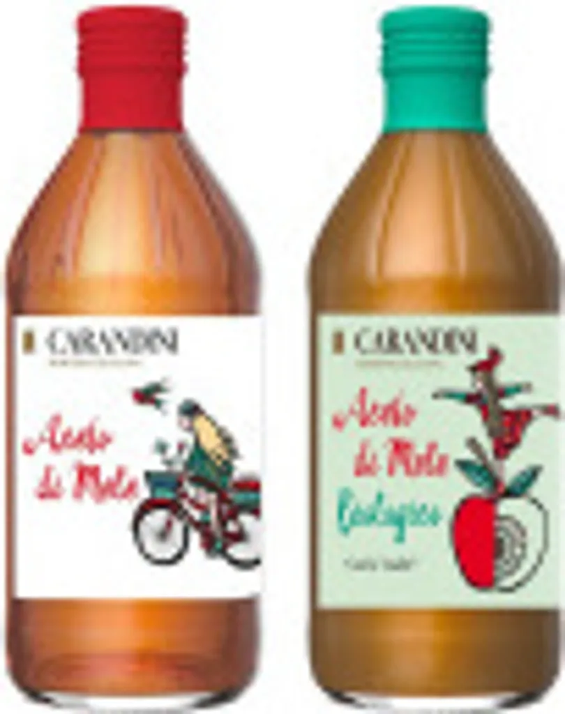 Duo Apple Cider Vinegar Carandini: Classic and Organic Apple Cider Vinegar naturally cloudy with "mother" 500 ml x 2 Aceto Carandini