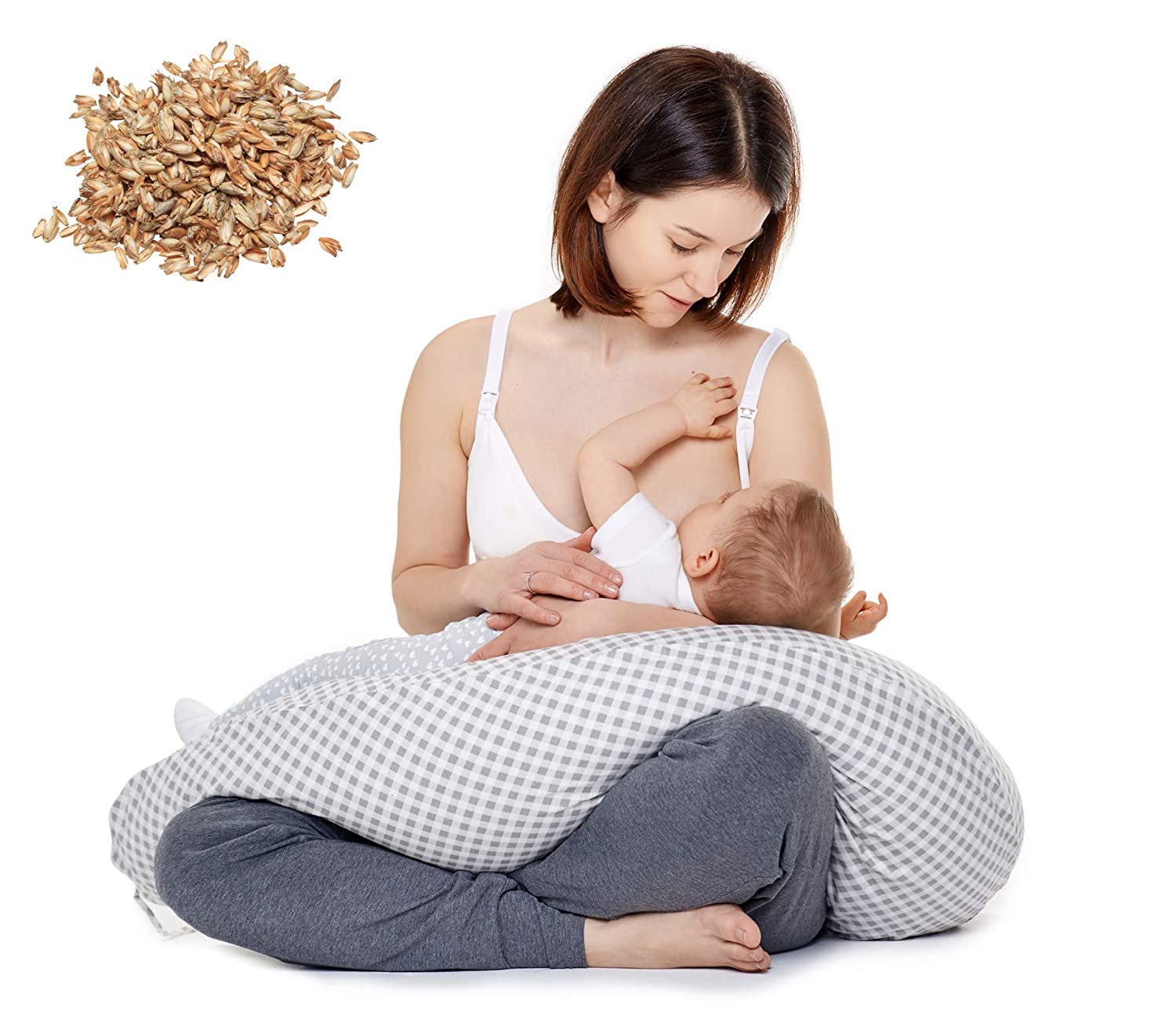 Be Mama Organic Spelt Husk From Germany Side Sleeper Pillow / Nursing Pillo