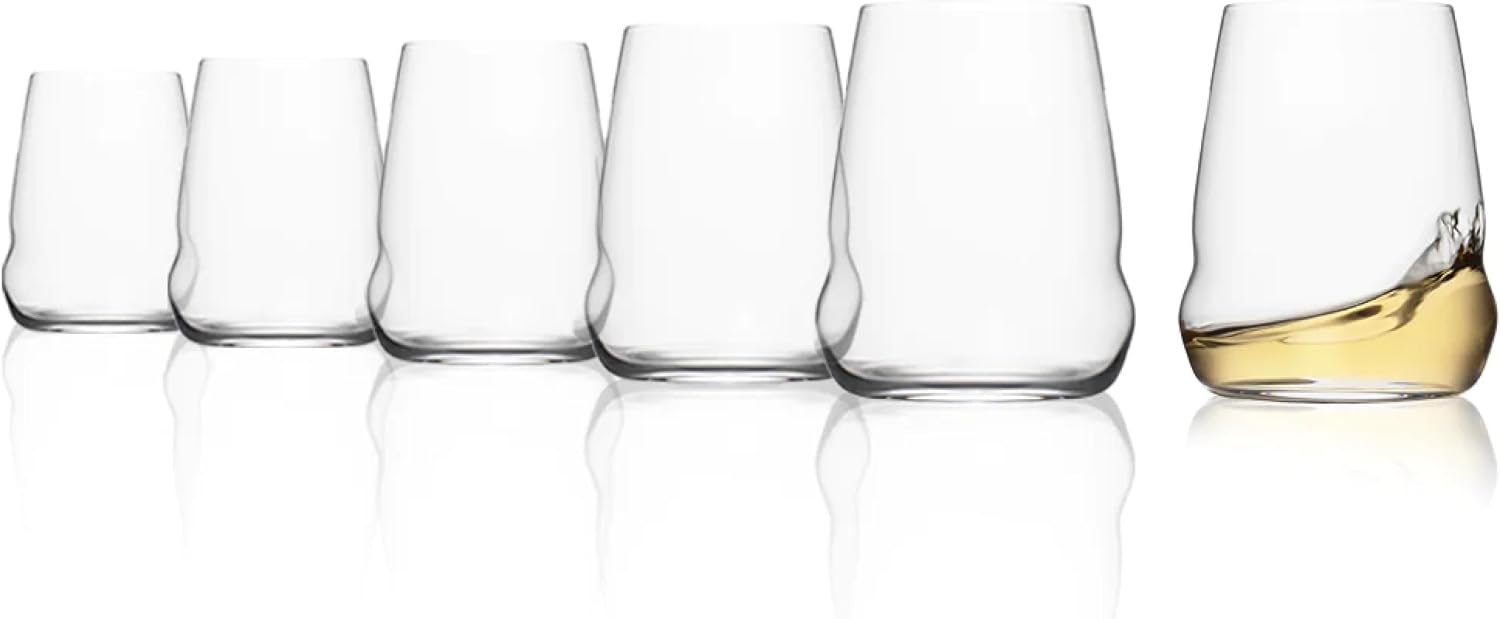 Stölzle Lausitz Wine Cups Cocoon/White Wine Glasses Set of 6/Wine Glasses Crystal Glass/White Wine Glass Extravagant/High-Quality Wine Glass Set/Wine Glasses Stölzle