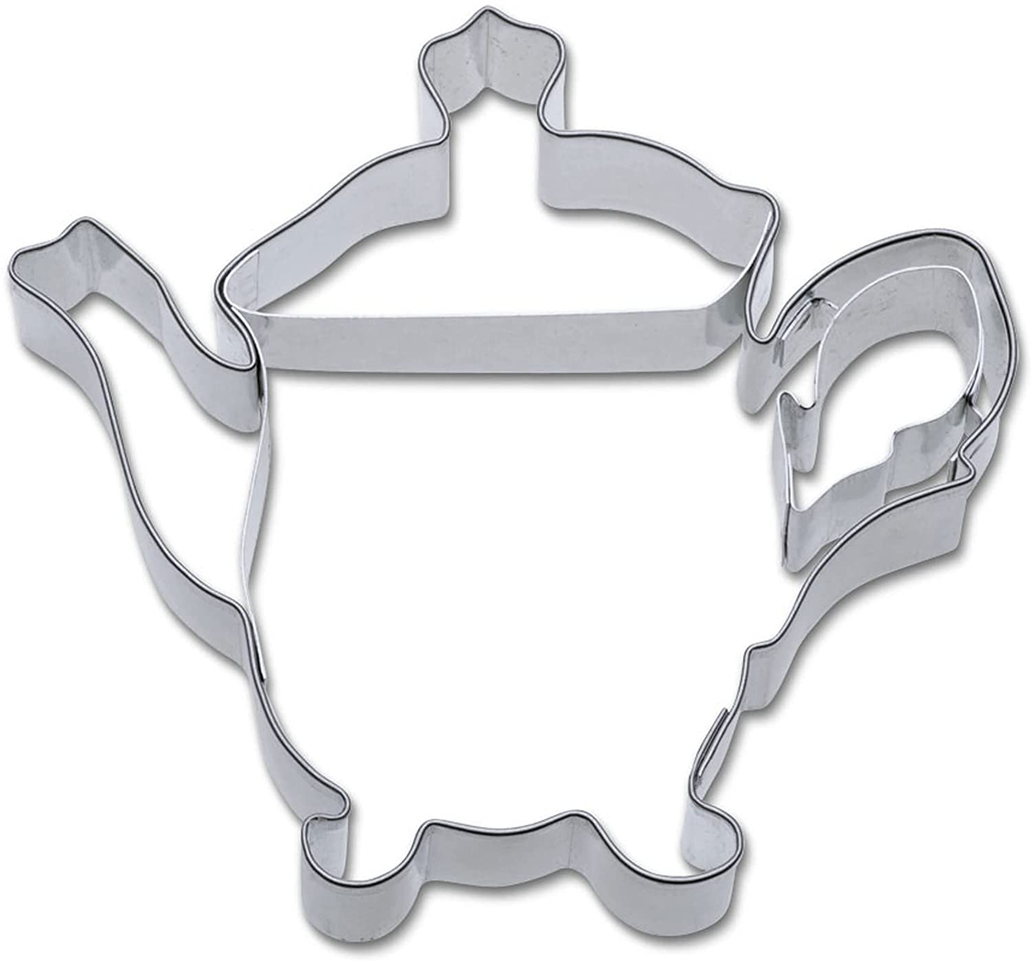 Staedter Dwellers Cookie Cutter Teapot 8.0 cm Stainless Steel, Cookie Cutters