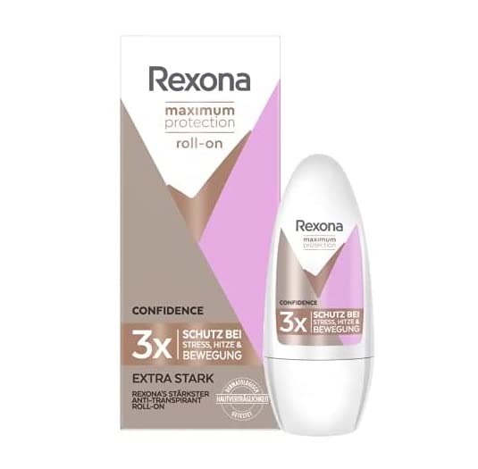 Rexona Women\'s Deodorant Roller Maximum Protection Confidence Antiperspirant 50 ml Pack of 6