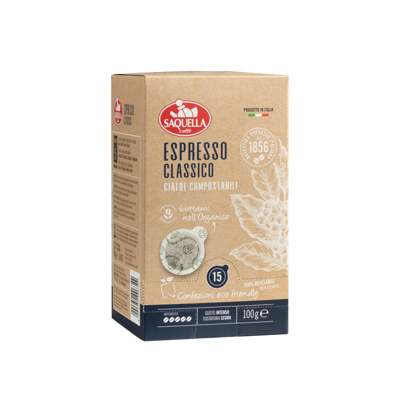 Saquella E.S.E. Pads Espresso Classico 15 Stück