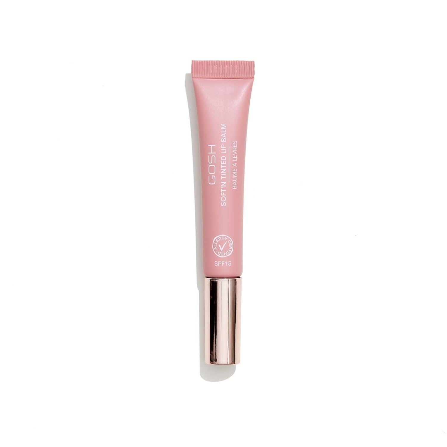 GOSH Tinted Lip Balm with SPF 15 I Vegan Lip Care Pen with Colour in Vintage Rose 04 I Smooth Soft Lips without Gluing I Fragrance-Free Glossy Booster I Moisturising Lip Balm
