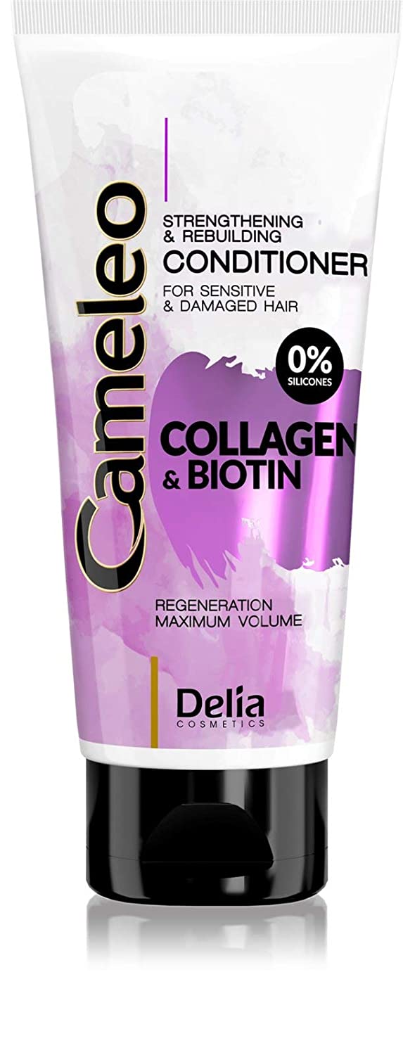 Cameleo - Collagen & Biotin Strengthening & Rebuild Conditioner for Sensitive and Damaged Hair, 200 ml