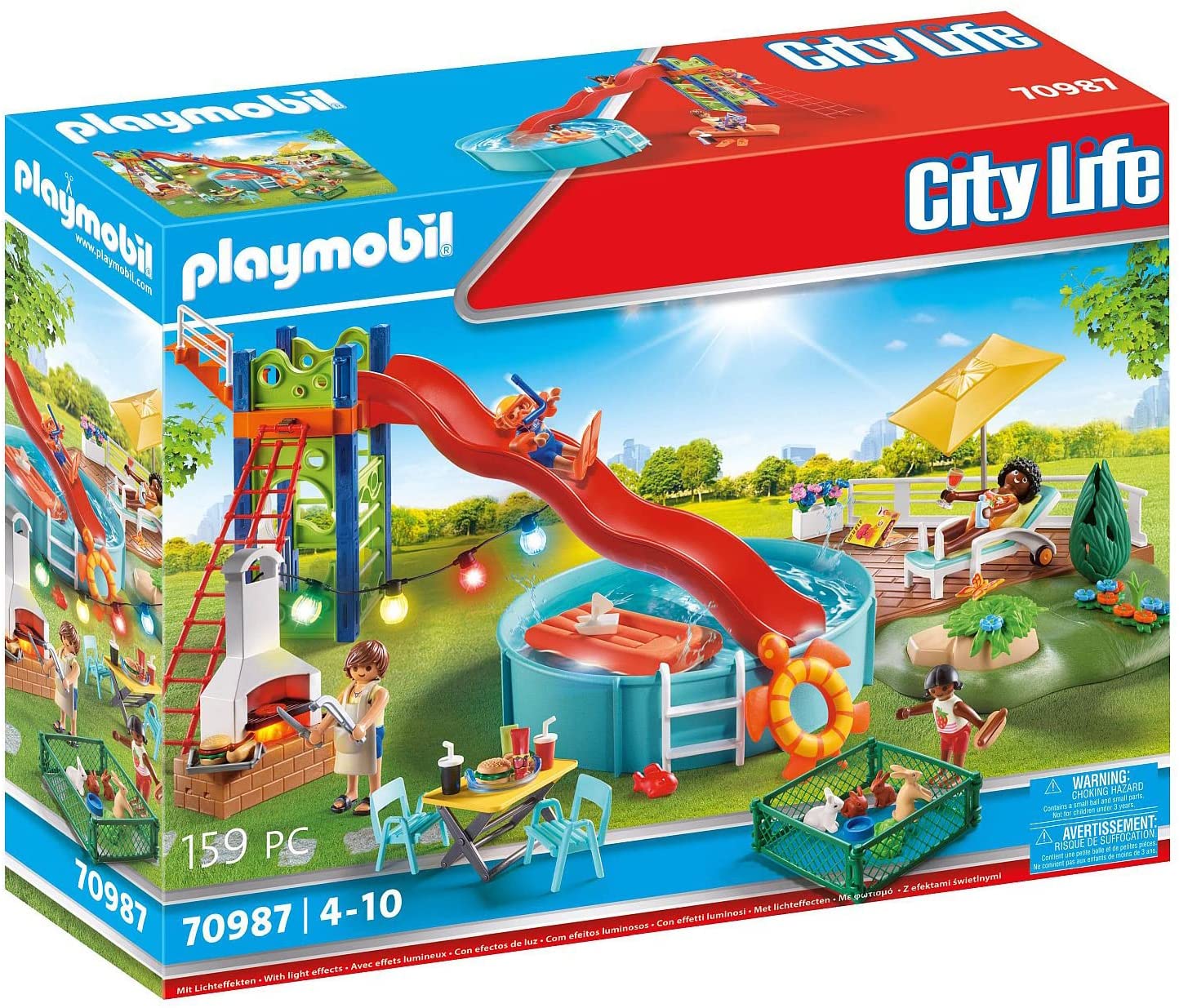 Playmobil Pool party with slide