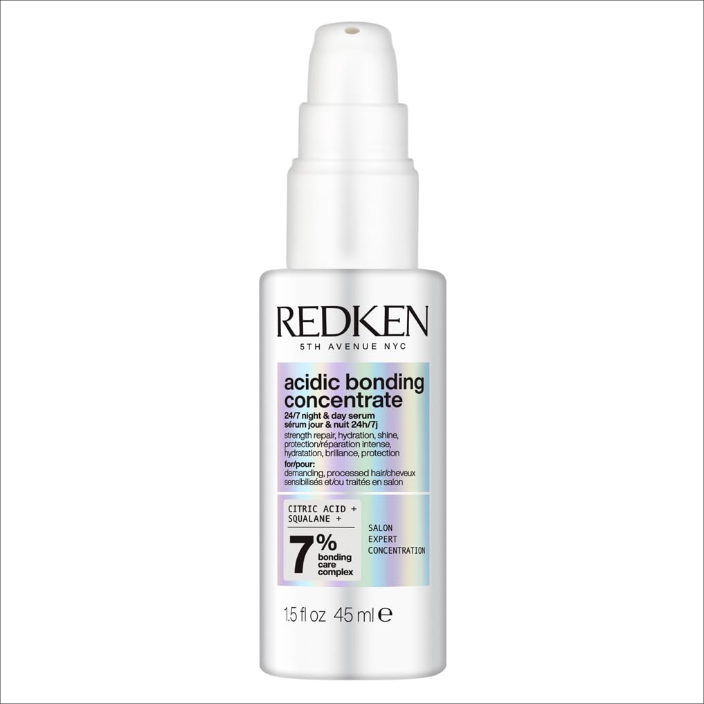 Redken Nourishing Bonding Serum, Regenerates and protects against daily damage, Deep repair for stronger hair, Vegan, Acidic Bonding Concentrate 24/7 Night & Day Serum