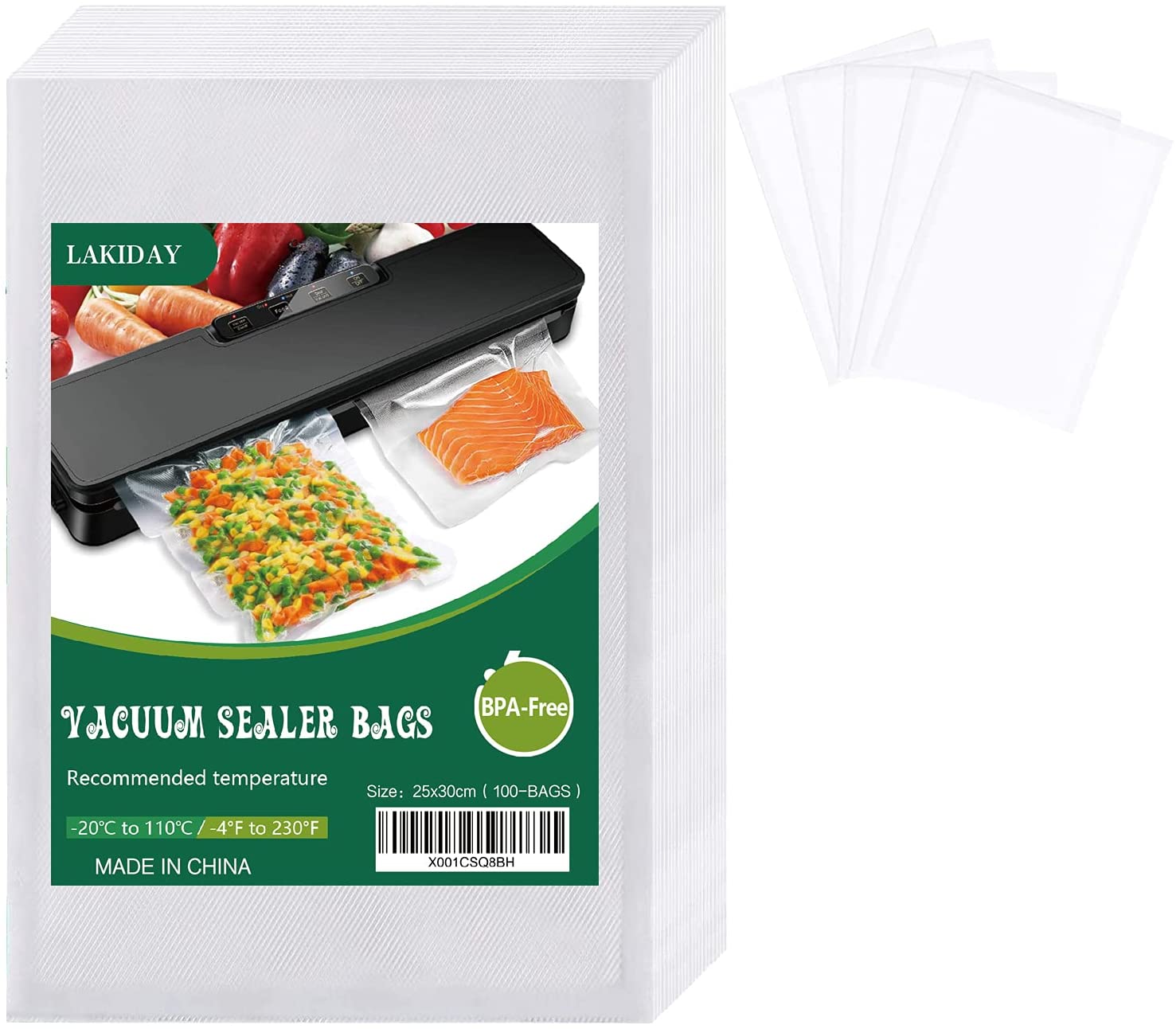 LAKIDAY Vacuum Rolls Foil Rolls BPA-Free for All Vacuum Sealers, Strong & T