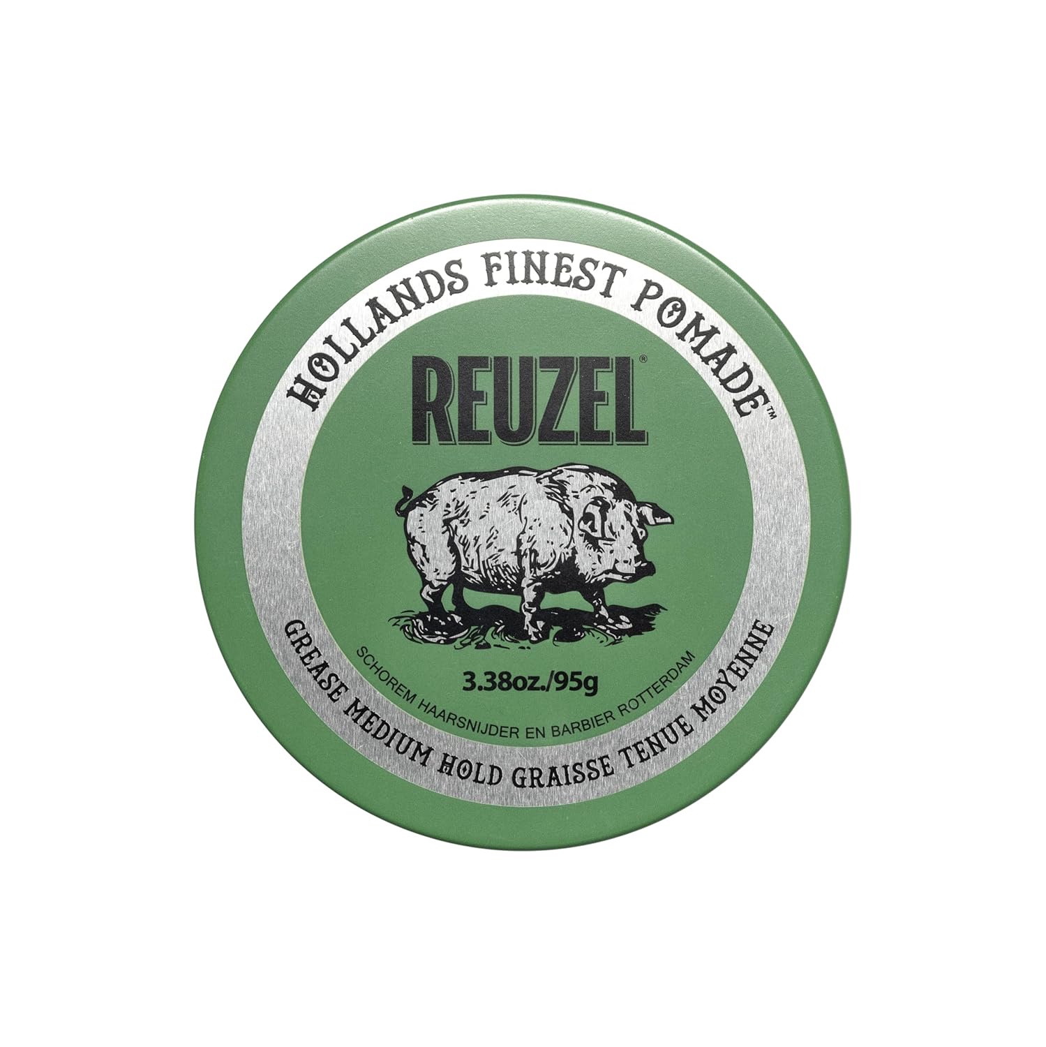 Green Grease Oil Based Pomade, Medium Hold, Medium Shine, Oil Pomade for Men for Flexible Hold, 3.38 oz/95 g
