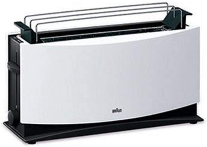 Braun Multiquick Toaster, Double Slot with Bun Attachment, Defrost Function, Crumb Drawer, Heat Insulated Housing