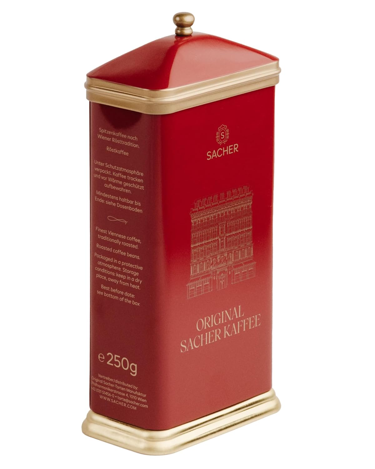 Original Sacher Coffee Whole Bean, 250 g, Top Coffee According to Viennese Roasting Tradition, Perfect Coffee Enjoyment Made from Exquisite Beans
