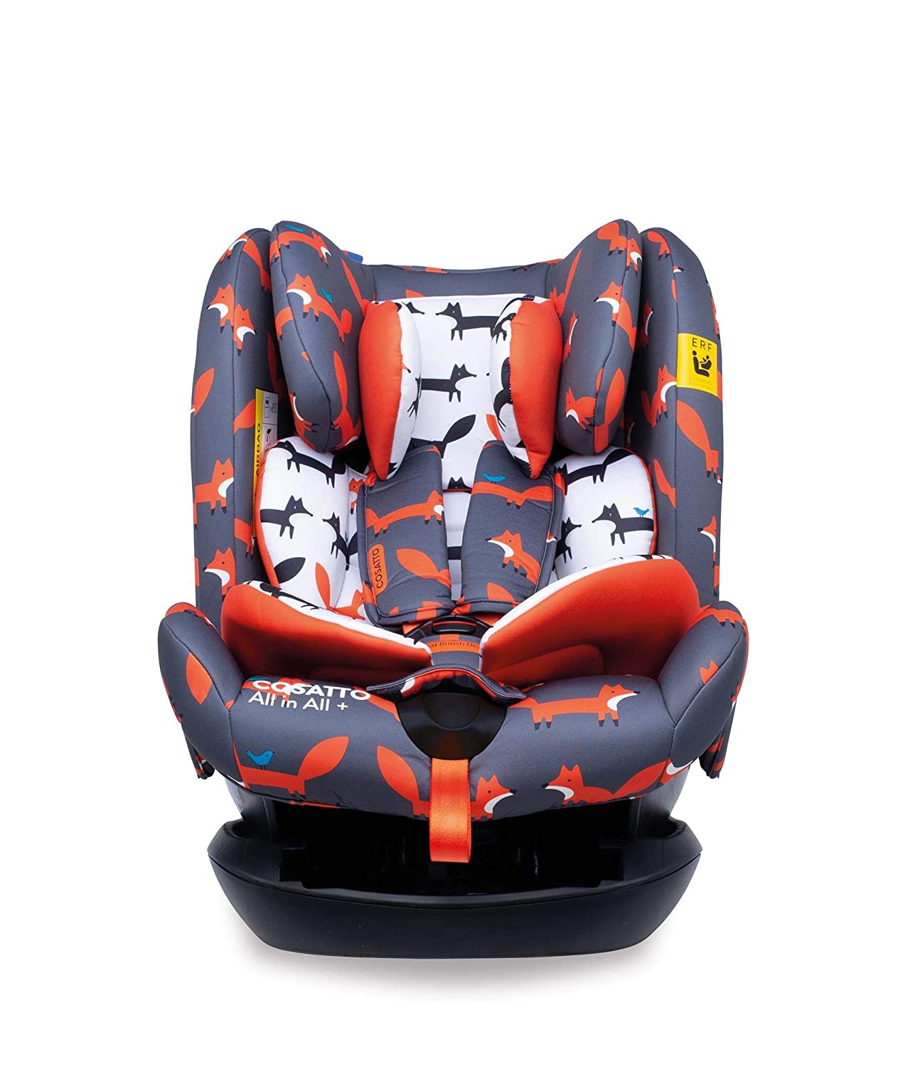 Cosatto All in All + Baby to Child Car Seat - Group 0+123, 0-36 kg, 0-12 years, ISOFIX, Extended Rear Facing, Anti-Escape, Reclines (Mister Fox)