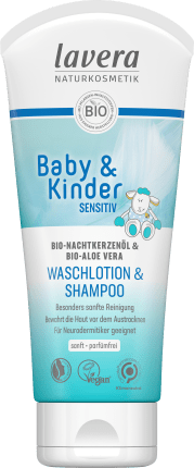 lavera Washing Lotion & Shampoo Baby & Children Sensitive, 200 ml
