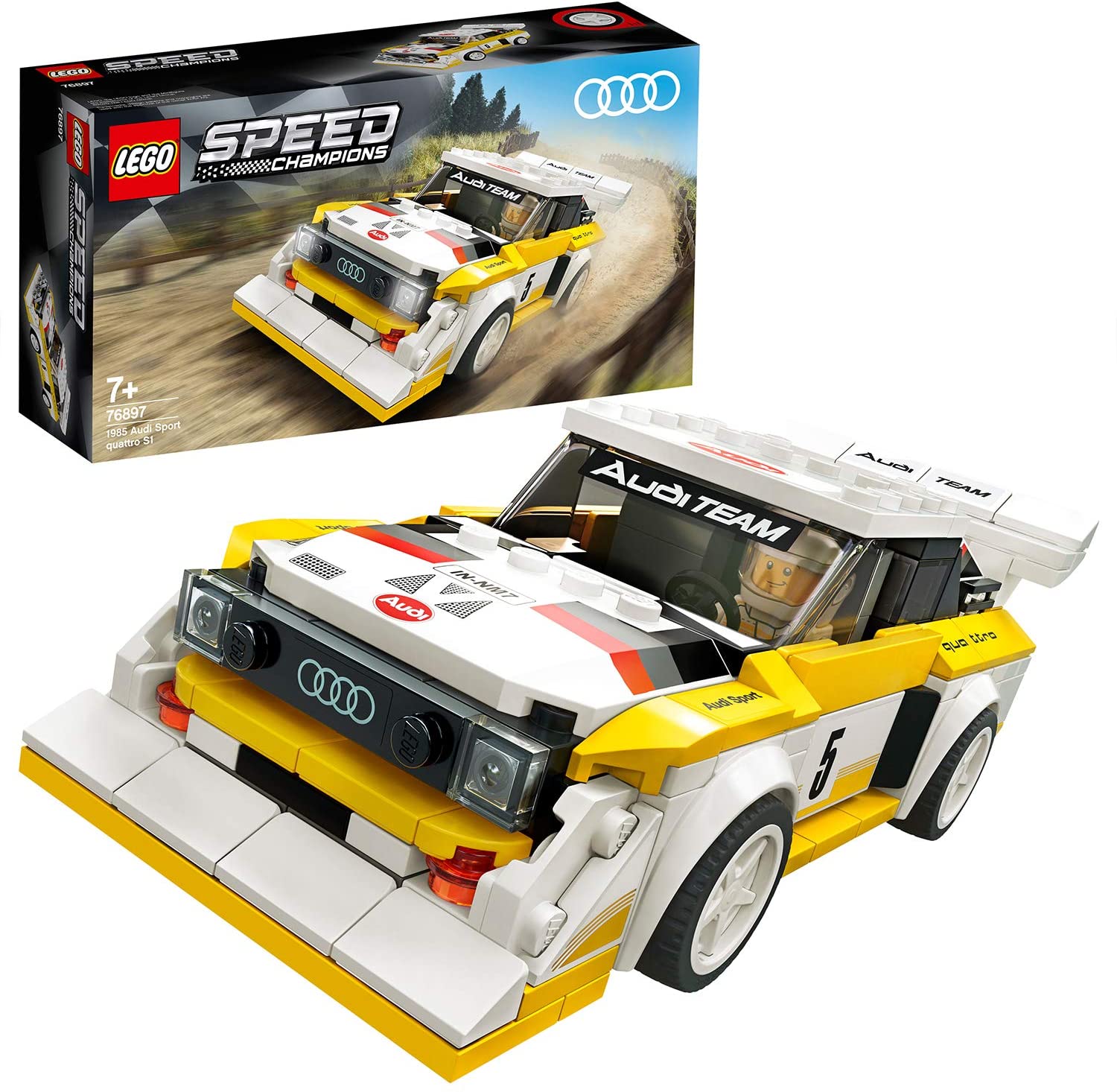 Lego 76897 Speed Champions 1985 Audi Sport Quattro S1 Racing Car Toy