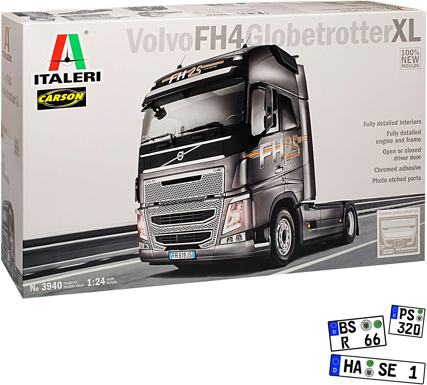 Italeri Man Man Fh4 Globetrotter Xl Truck 3940 Kit 1/24 Model Car With Or W