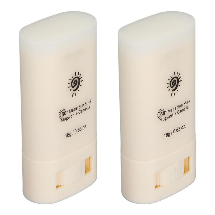 Dpofirs Pack of 2 Sunscreen, Frosted Sunscreen Stick, Sunscreen SPF 50+, Moisturizing, Body Sunscreen Stick with UVA/UVB Protection, Travel Size Sunscreen for Women