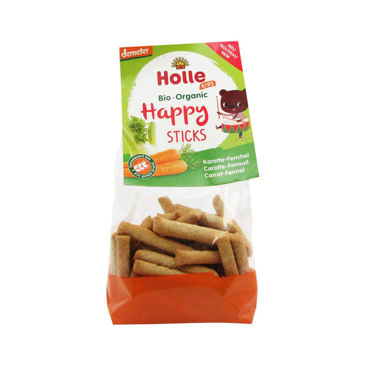 Holle Bio Happy Sticks Organic Carrot and Fennel 100g