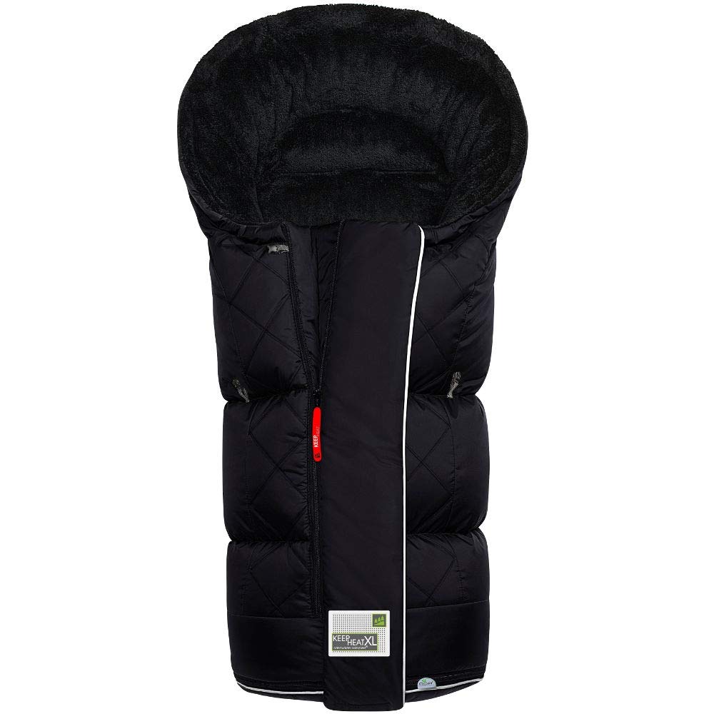 Odenwälder BabyNest 12462-190 Footmuff Keep Heat XL Suitable for All Pushchairs and Buggies Black