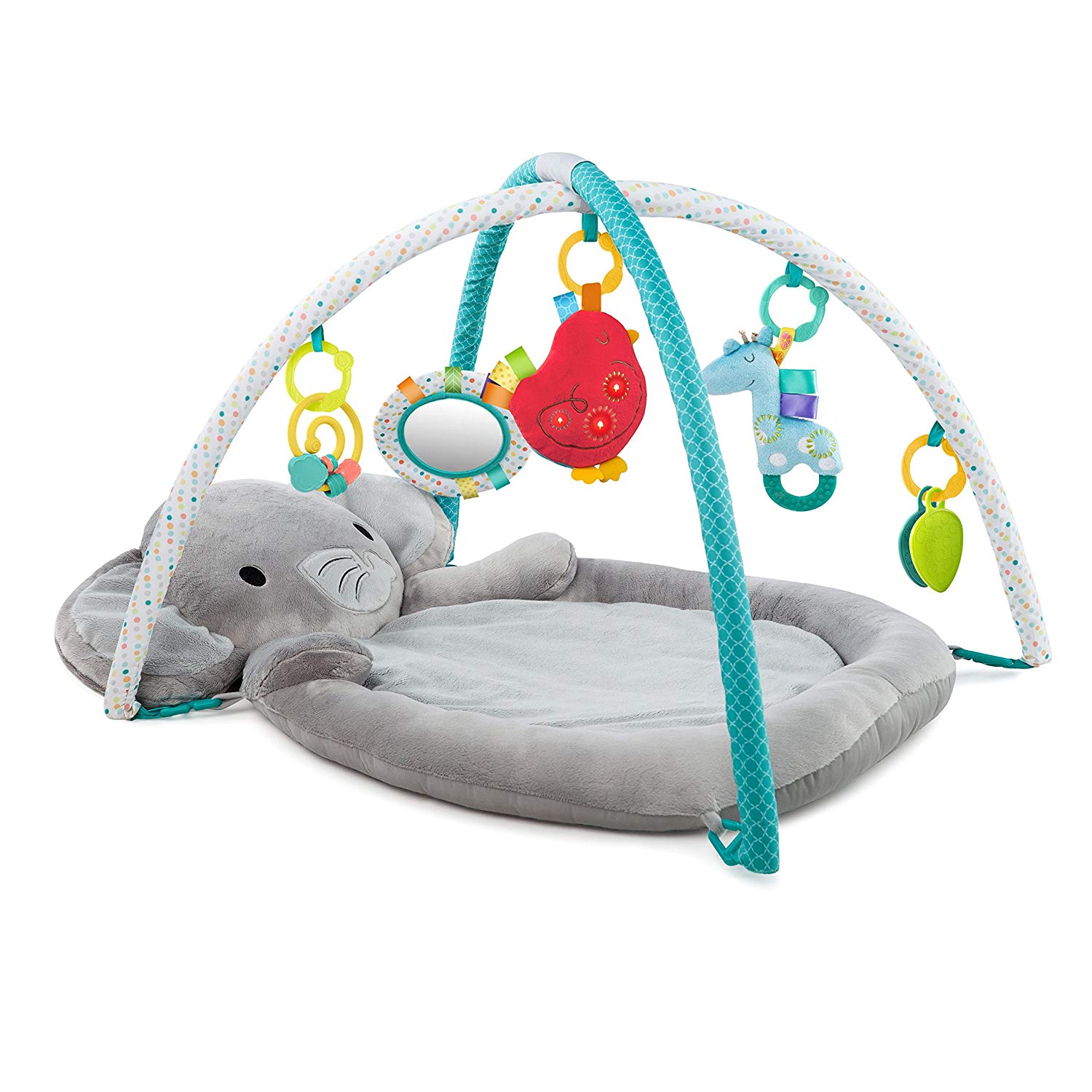 Bright Starts, Play mat with play arch, lights and melodies, elephant pink