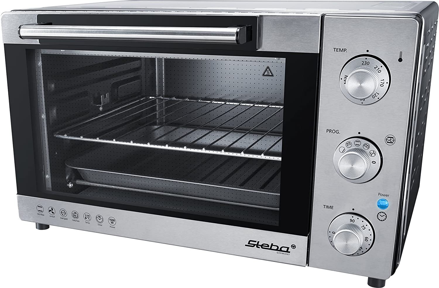 Steba KB 28 Grill and Bake Oven, 1500 W, Stainless Steel