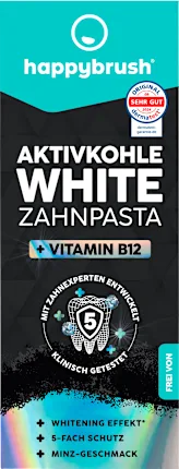Toothpaste activated carbon white with vitamin B12, 75 ml