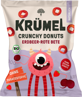 Children's snack crunchy donuts strawberry beetroot, from 3 years, 20 g