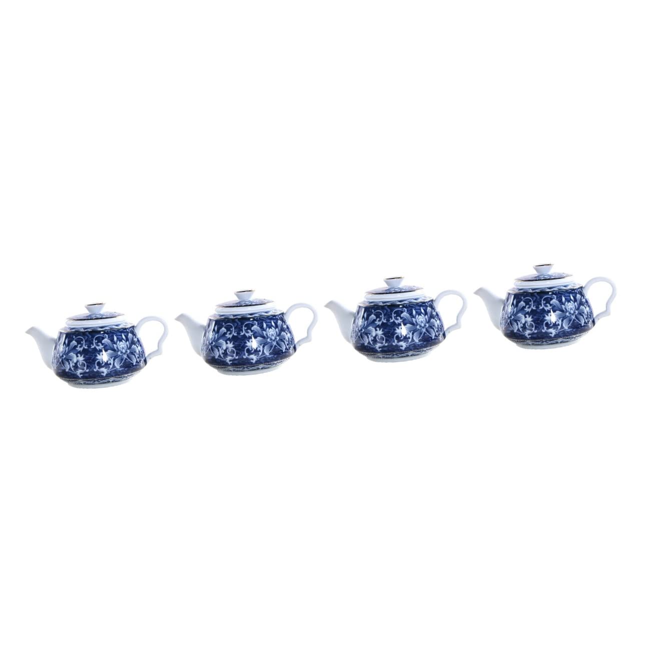 Angoily 4pcs Blue and White Porcelain Teapot Ceramic Teapot Chinese Teapot Portable Teapot Home Teapot Teapot Ceramic Teapot Soup Pot Ceramic