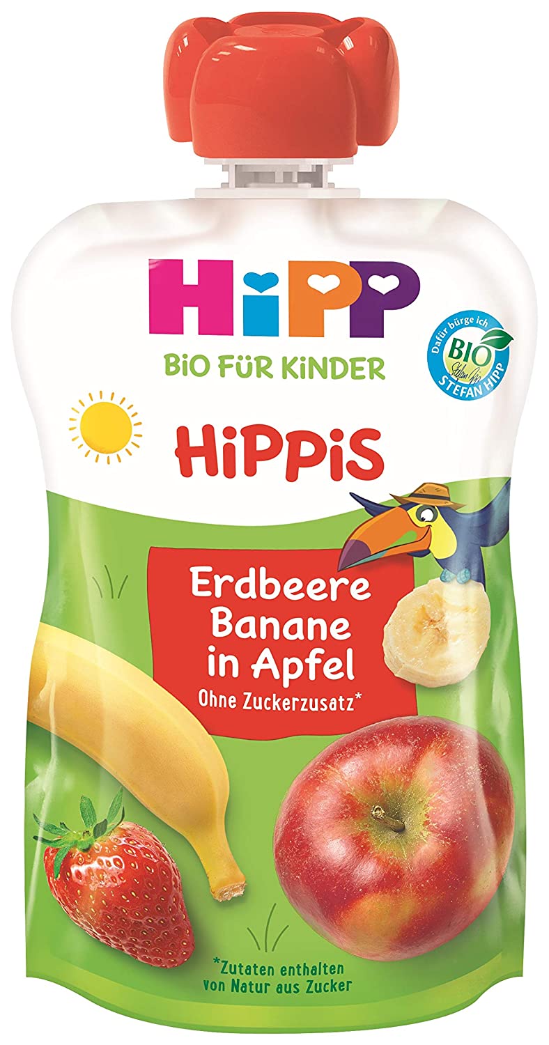 HiPP Erdbeere-Banane in Apfel - Ferdi Frosch, 100 g - Bio
