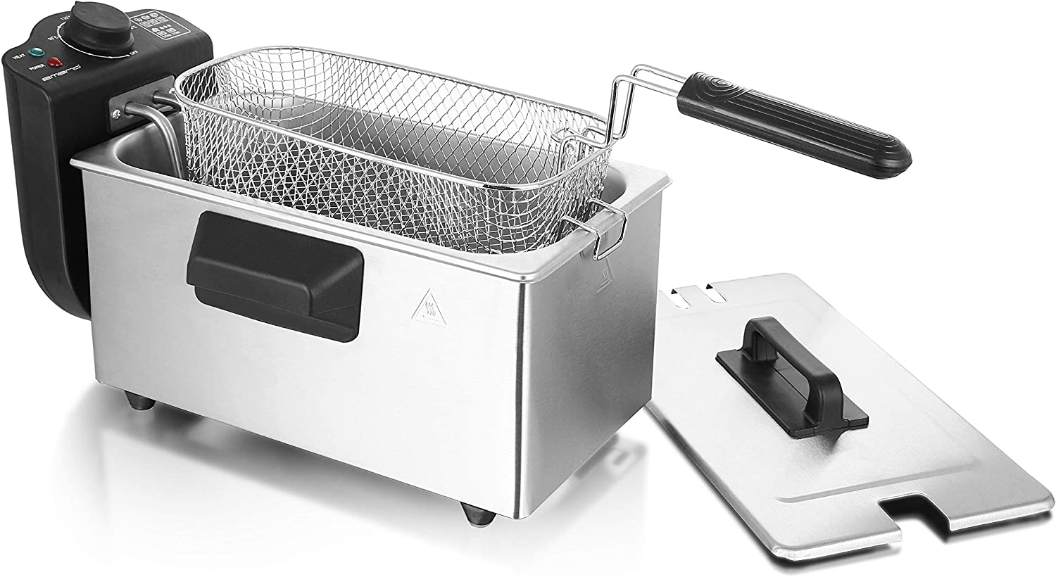 Emerio DF-120482 Cold Zone Fryer, 3.0 L, Stainless Steel, BPA-Free, 2000, 3 Litres, Silver
