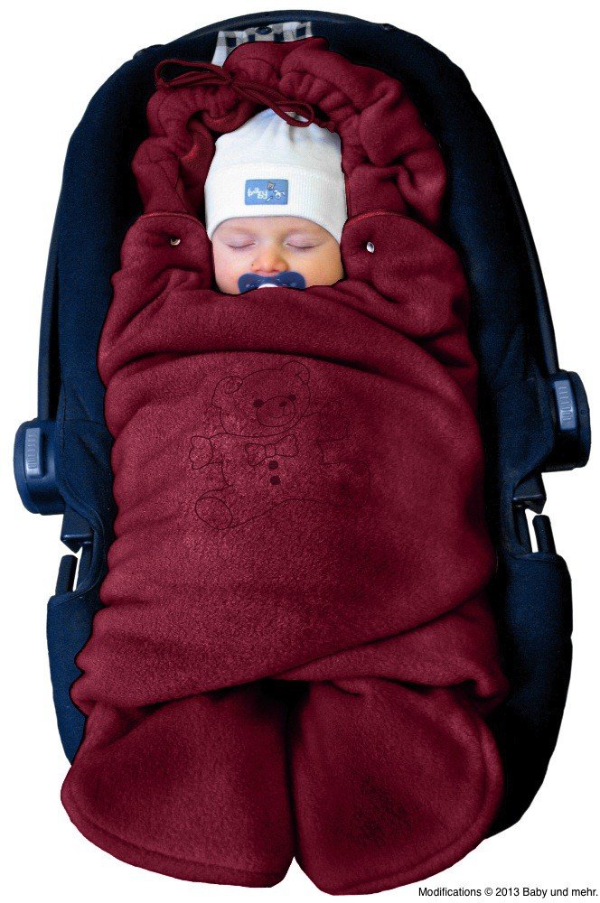 ByBoom Original With Bears Baby Winter Swaddling Blanket, Universal, For Baby Seat, Car Seat Such As Maxi-Cosi, Römer, For Pram, Pushchair or Baby Bed