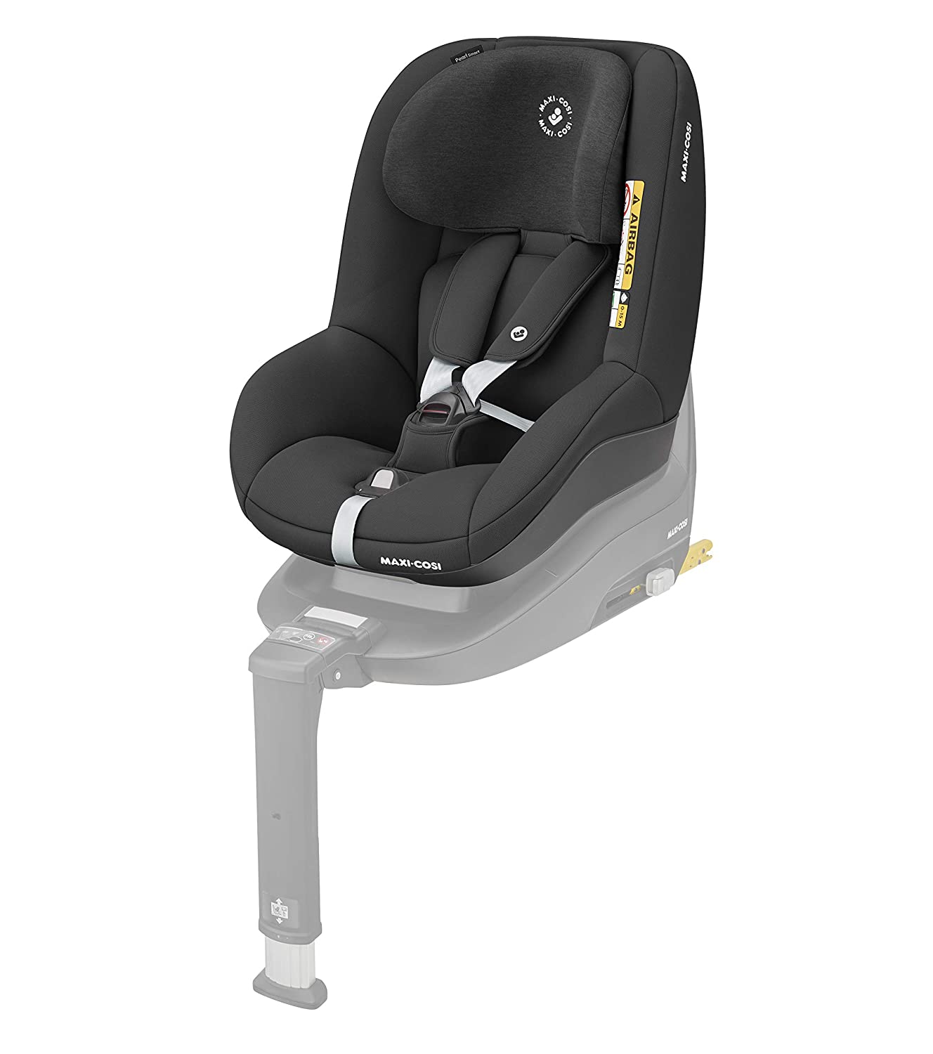 Maxi-Cosi, Pearl Smart i-Size Child Seat, Reverse & Forward-Facing Driving, Usable from Approx. 6 Months to Approx. 4 Years, 9-18 kg, 67-105 cm, Authentic Black