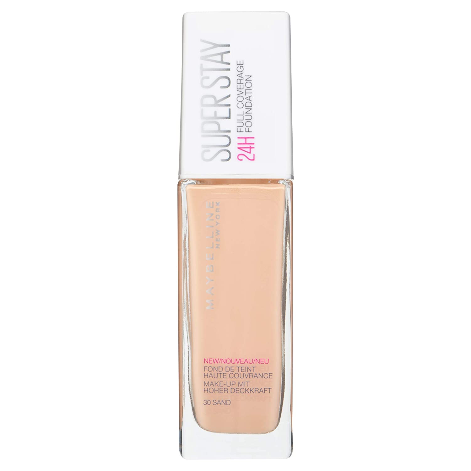 Maybelline New York Foundation Superstay 24 Hour Foundation Light Feel Water and Transfer Resistant 30ml 30 Sand, ‎sand