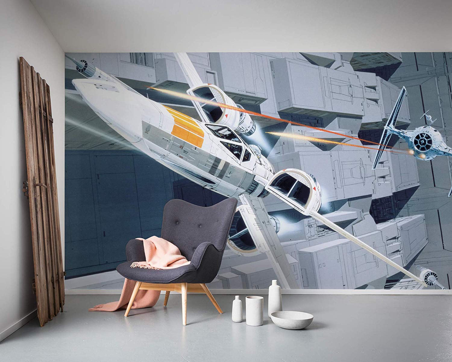 Komar Dx10-067 Non-Woven Photo Wallpaper Star Wars Classic Rmq X-Wing Vs Ti