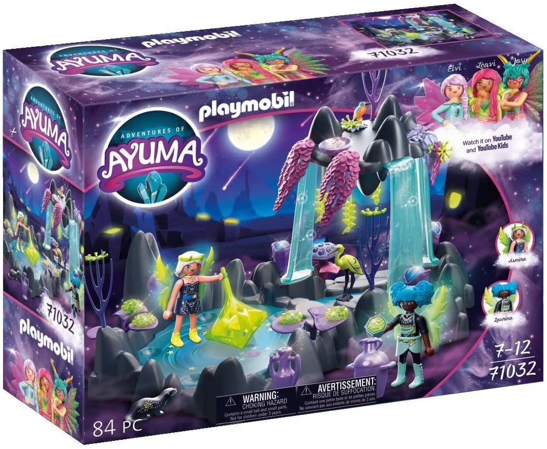 PLAYMOBIL Adventures of Ayuma 71032 Moon Fairy Source, Includes Toy Fairies with Moving Fairy Wings, Fairy Toy for Children from 7 Years