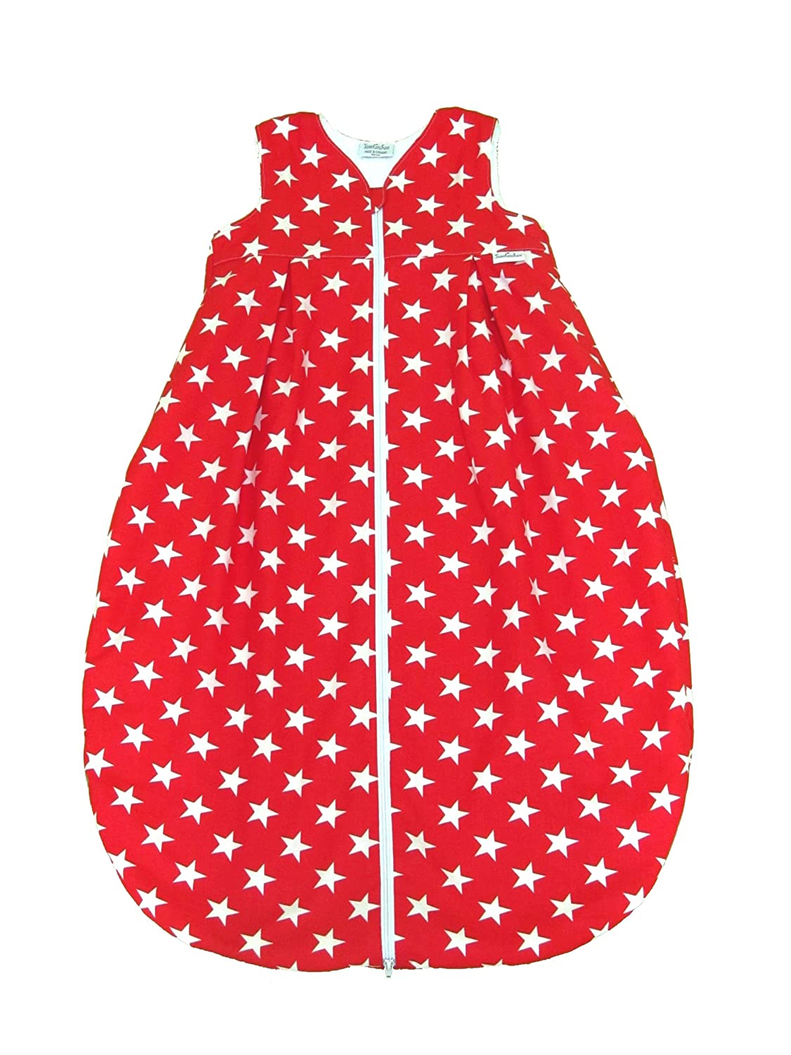 Tavolinchen 35/40 – Terry Cloth 90 cm Sleeping Bag with Stars Design Red