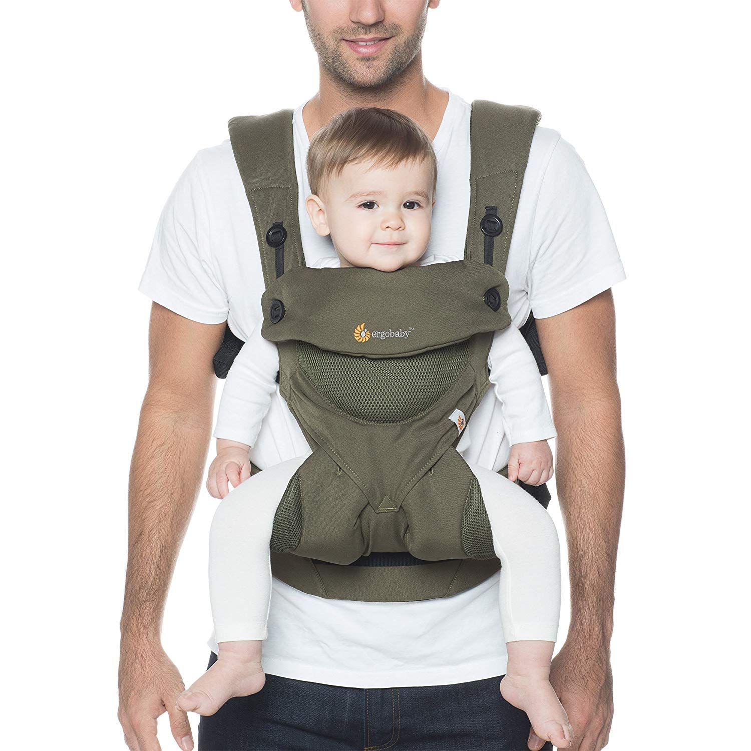 Ergobaby Baby Carrier 360 Cool Air Mesh Carbon Gray, Ergonomic 4in1 Carrying Bag Baby Carrying System Child carrier up to 20 kg