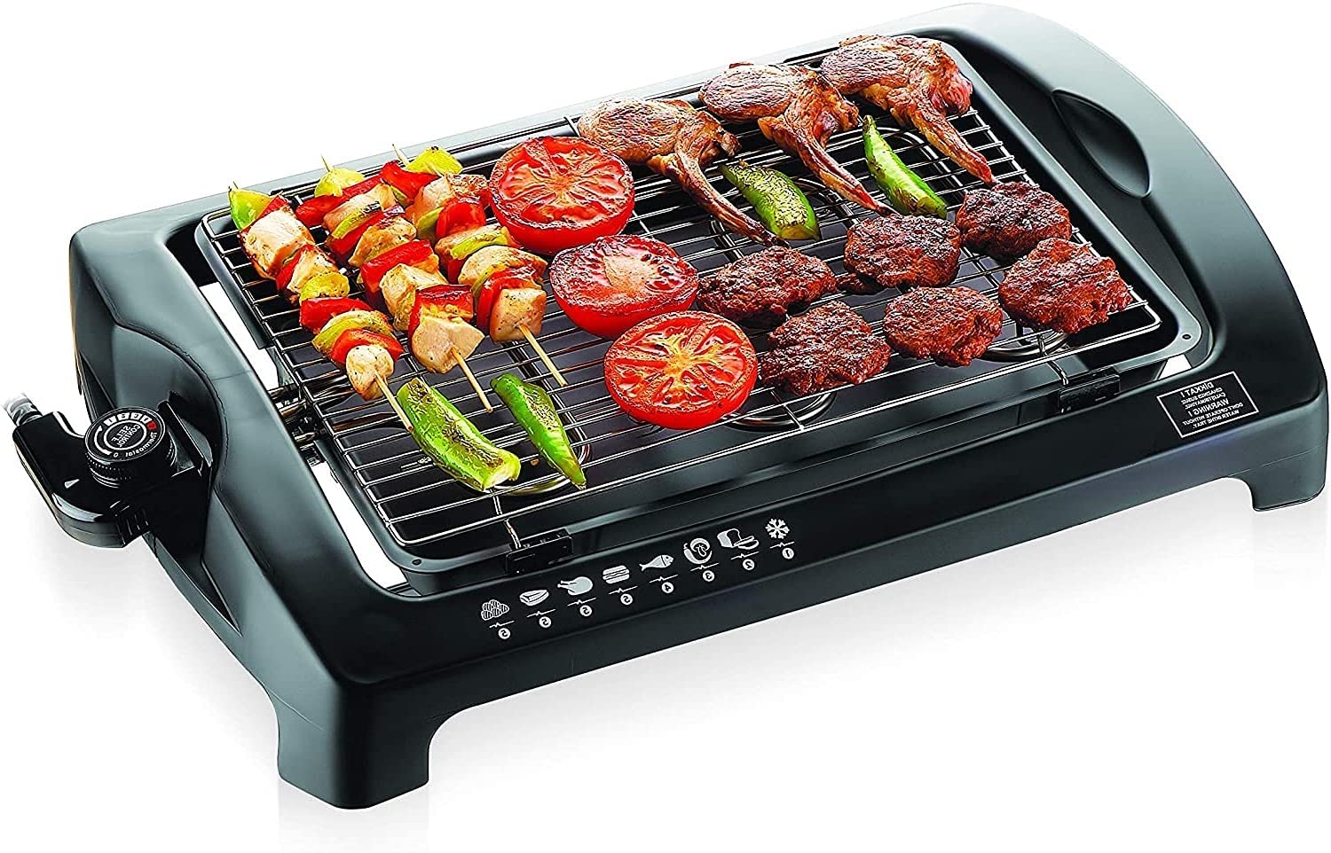 HoF Cool Touch Yard BBQ Barbecue Electric Grill 2000 W Electric Table BBQ Grill Party Balcony Barbecue Electric Grill (Gril)
