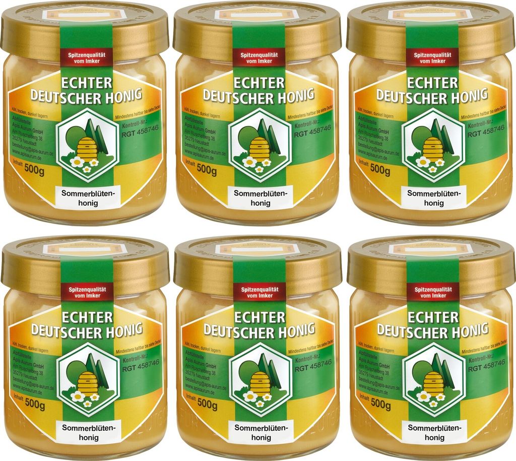 Echter Deutscher Honig - Sommerblütenhonig 6x500g