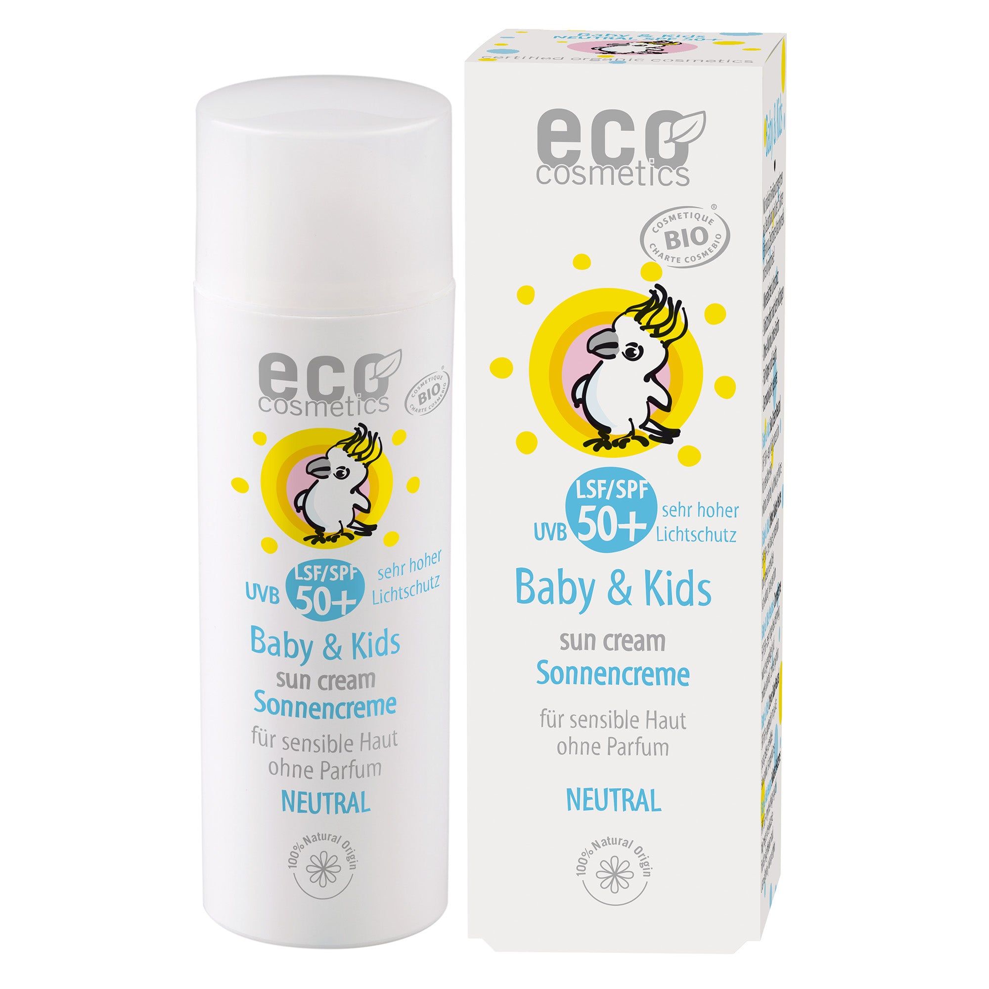 eco cosmetics baby sun cream SPF50+ neutral