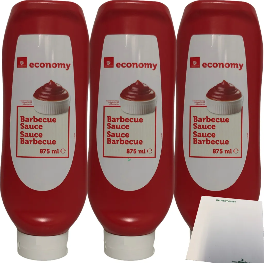 Economy barbecue sauce pack of 3 (3x875ml bottle) + usy block