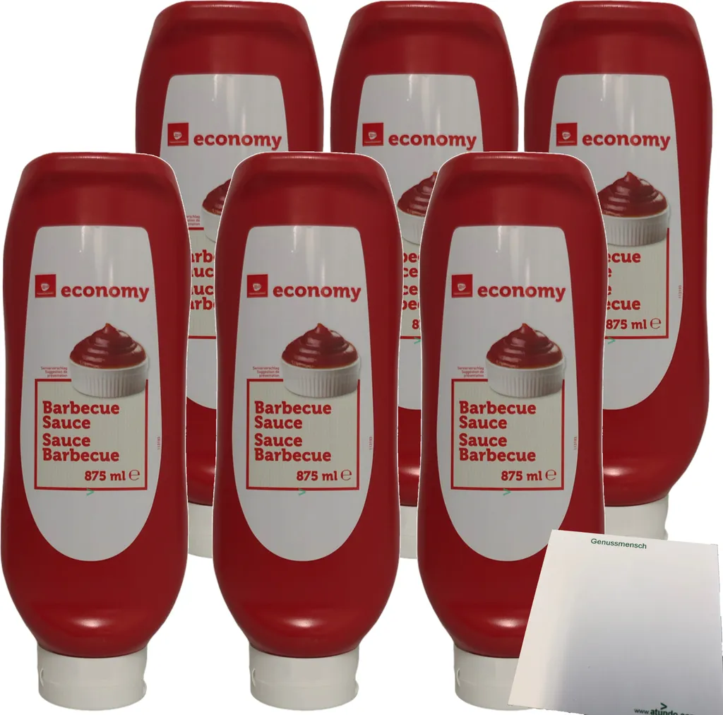 Economy barbecue sauce pack of 6 (6x875ml bottle) + usy block