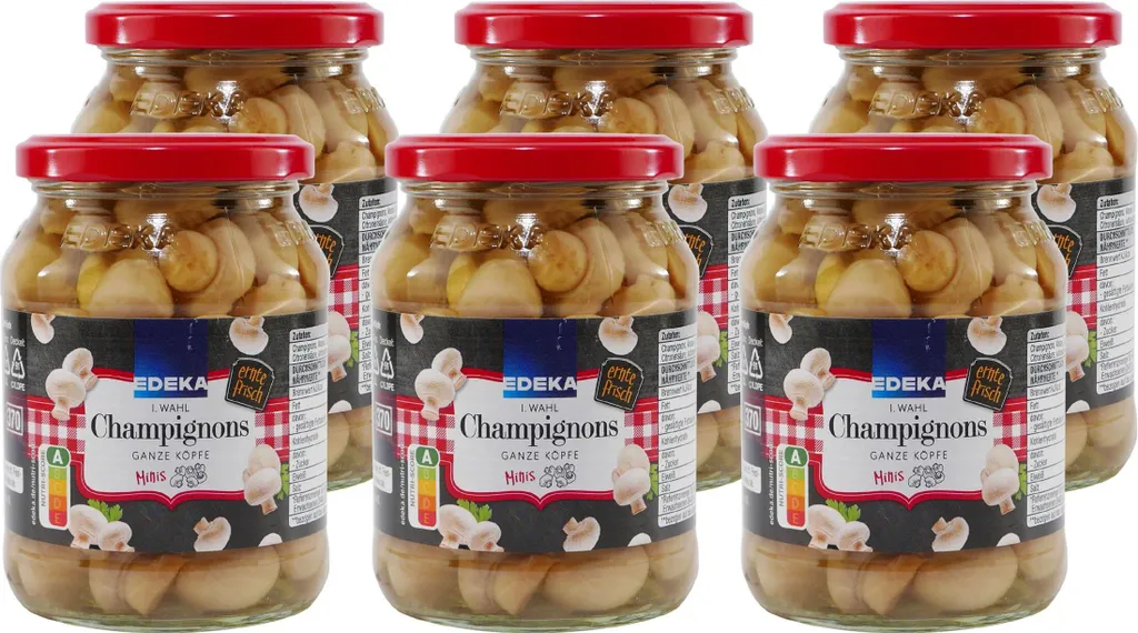 Edeka Mushrooms Whole Heads Minis (6 x 330g)