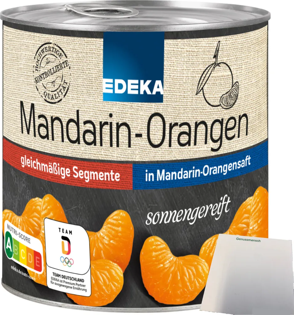 Edeka seedless mandarin oranges in mandarin orange juice (300g can) + usy block